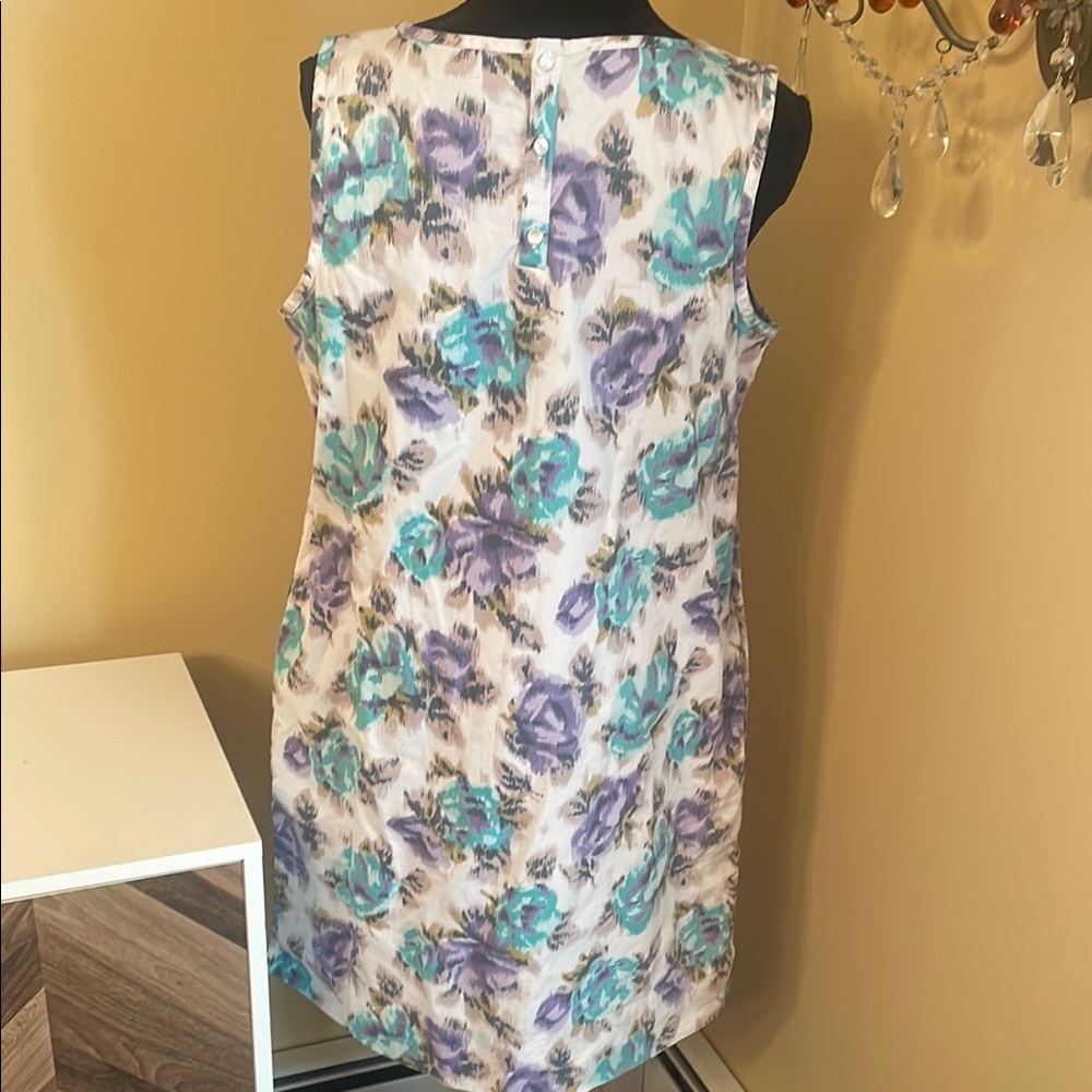 Lands' End Purple and Blue Sheath Midi Dress - Picture 4 of 6